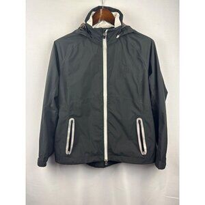 Women’s Zero Restriction Large Lightweight Black Rain Coat with Detachable Hood